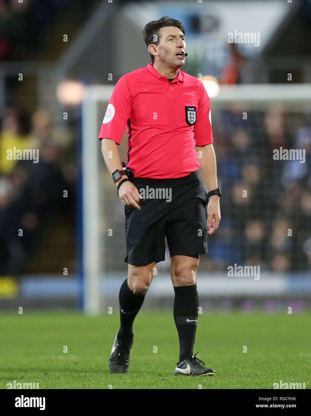 BLACKBURN, JANUARY 15 2019  Referee, Lee Probert during the FA Cup Third Round replay between Blackburn Rovers and Newcastle United at Ewood Park, Blackburn on Tuesday 15th January 2019. (Photo Credit: Mark Fletcher | MI News & Sport | Alamy) Stock Photo