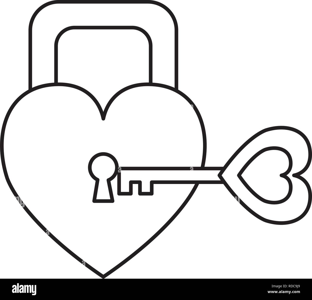 padlock with heart love icon Stock Vector Image & Art - Alamy