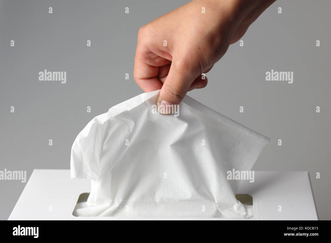 Hand holding Tissue Stock Photo Alamy