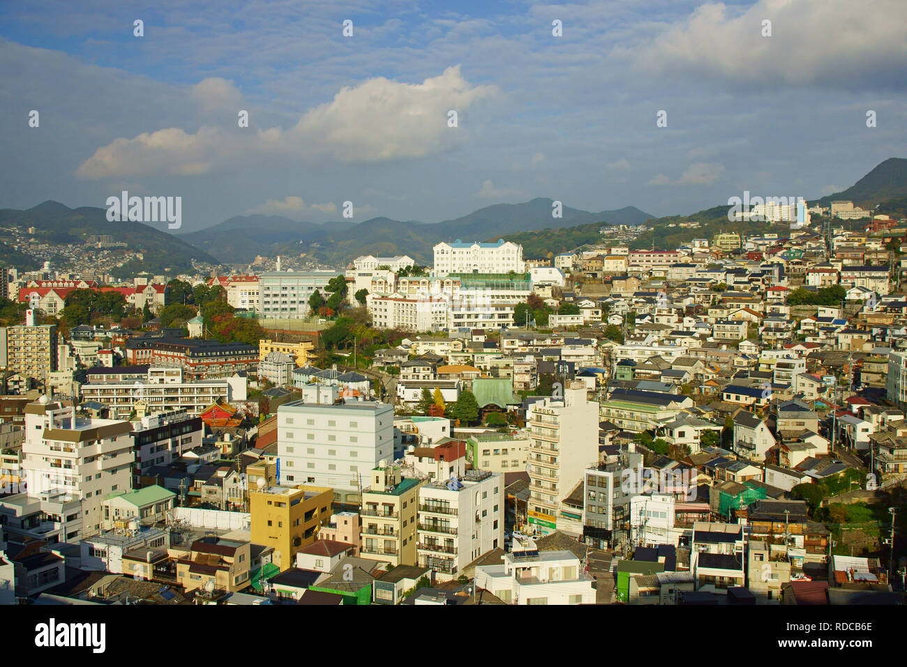 Townscape in Nagasaki City, Nagasaki Prefecture, Japan Stock Photo