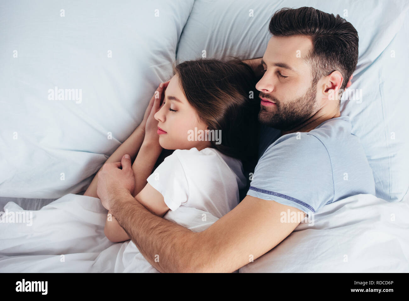 Woman taking man bedroom hi-res stock photography and images - Alamy