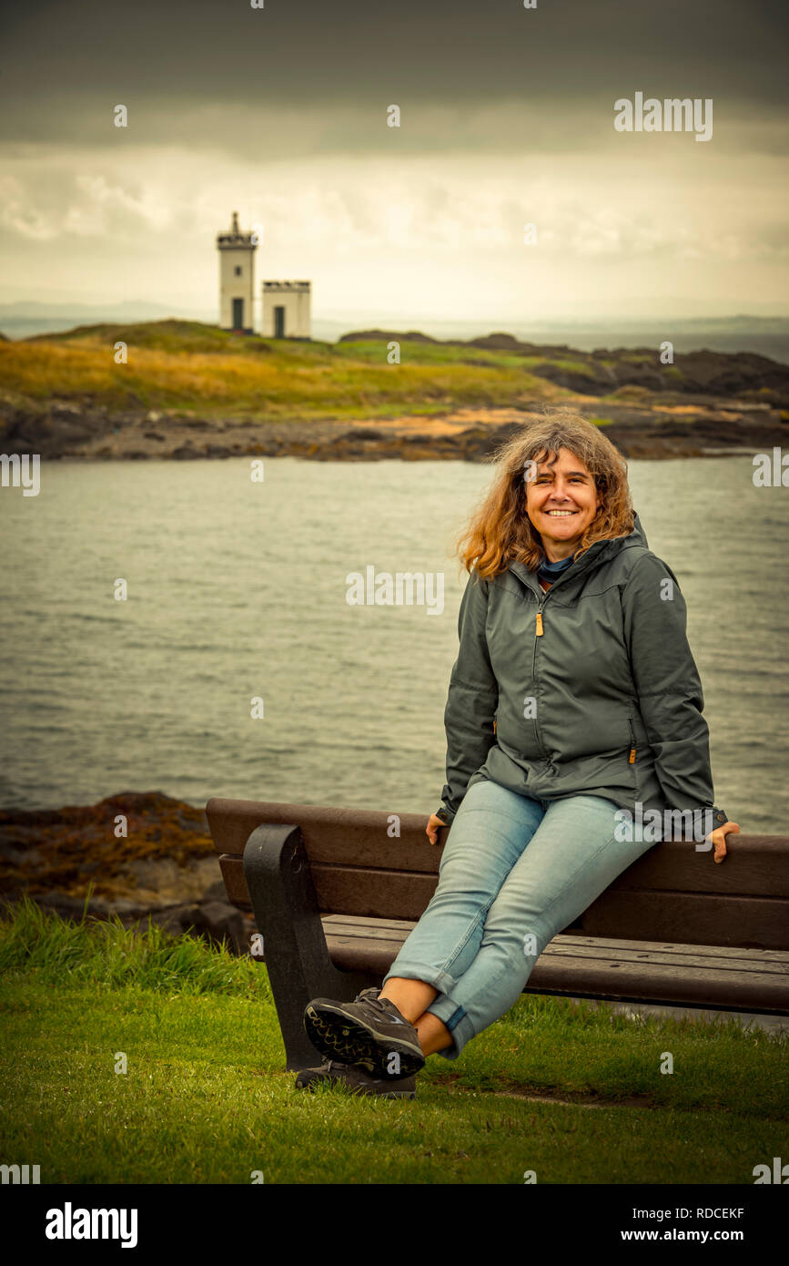 Europa, Großbritannien, Schottland, Küste, Küstenwanderweg, Fife Coastal Path, Elie, Elie Ness Lighthouse Stock Photo