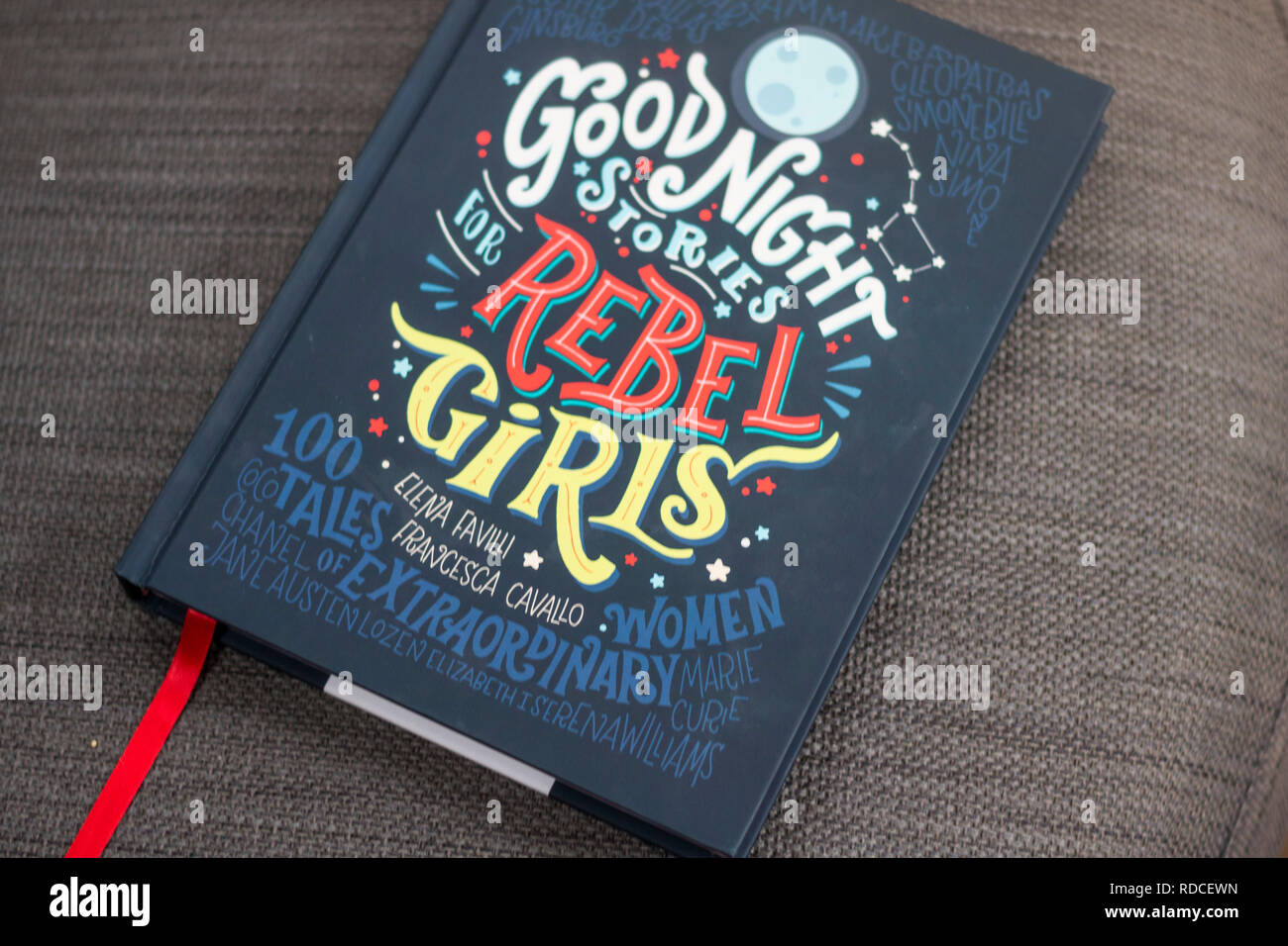 Good night stories for Rebel Girls, kids books, childrens books, reading book, feminism concept, feminist, girl books tween read educate education Stock Photo