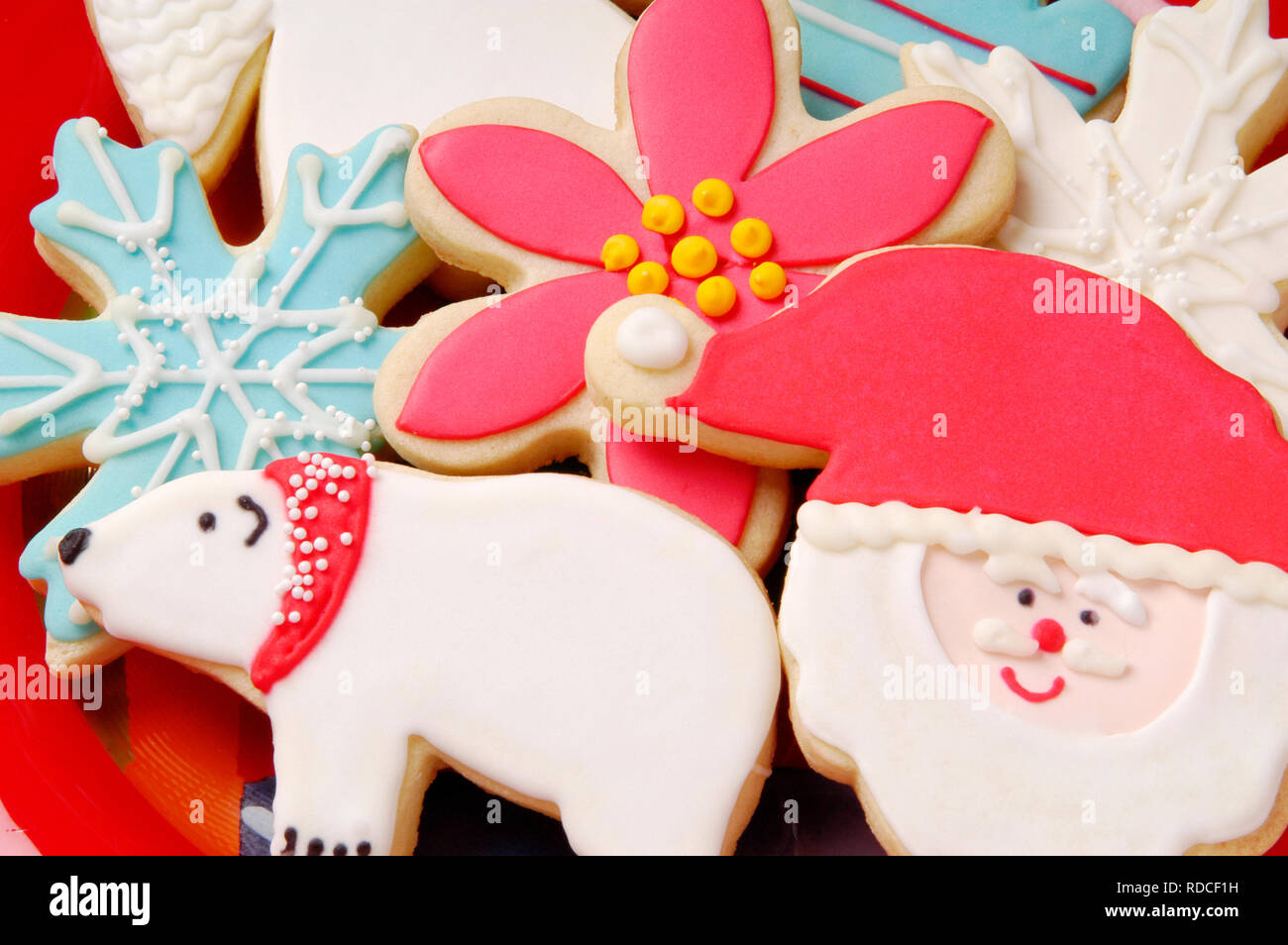 Iced Christmas Cookies Stock Photo Alamy