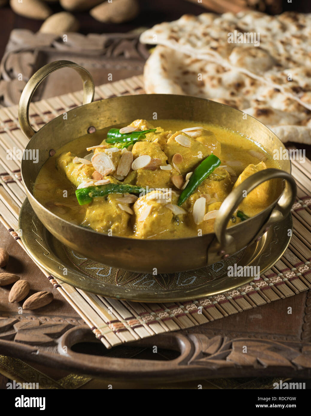 Murgh badami. Almond chicken curry. India food Stock Photo - Alamy