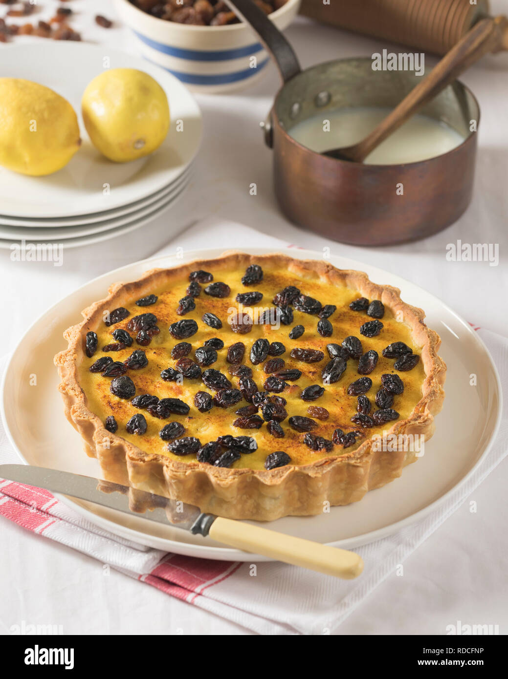 Kentish pudding pie. Food UK Stock Photo