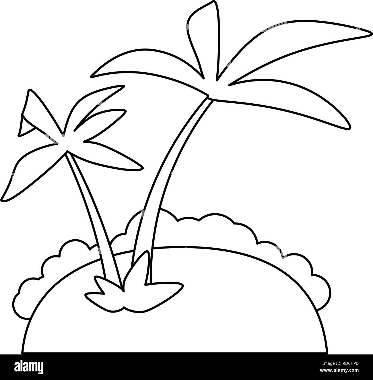 island with palm trees Stock Vector Image &amp; Art - Alamy