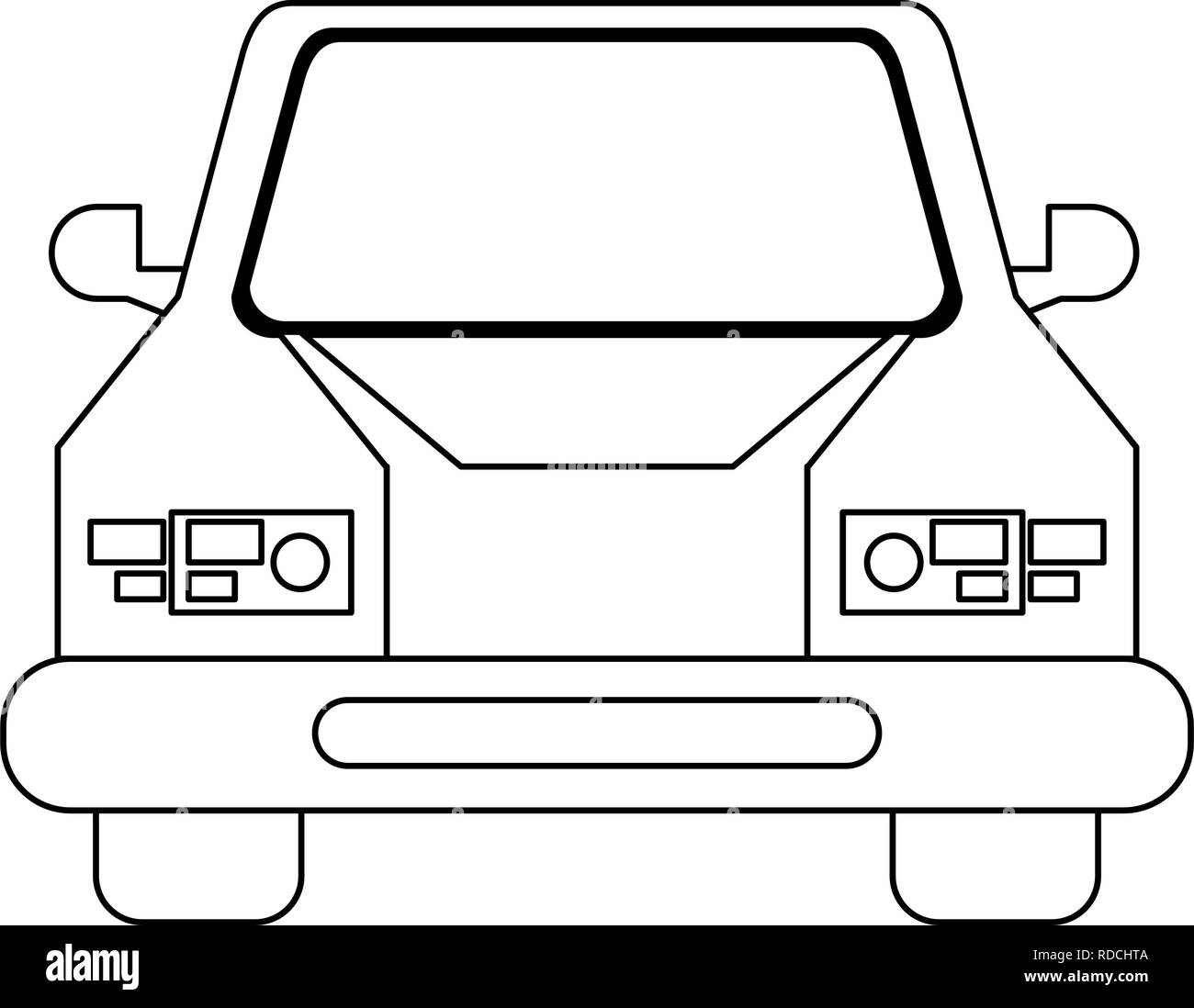 Car front view vehicle Stock Vector
