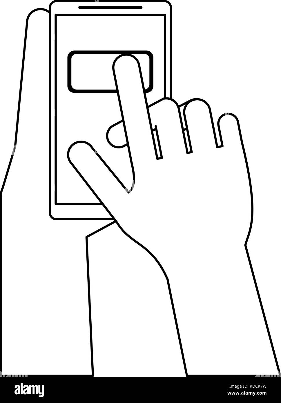 hands using smartphone Stock Vector Image & Art - Alamy