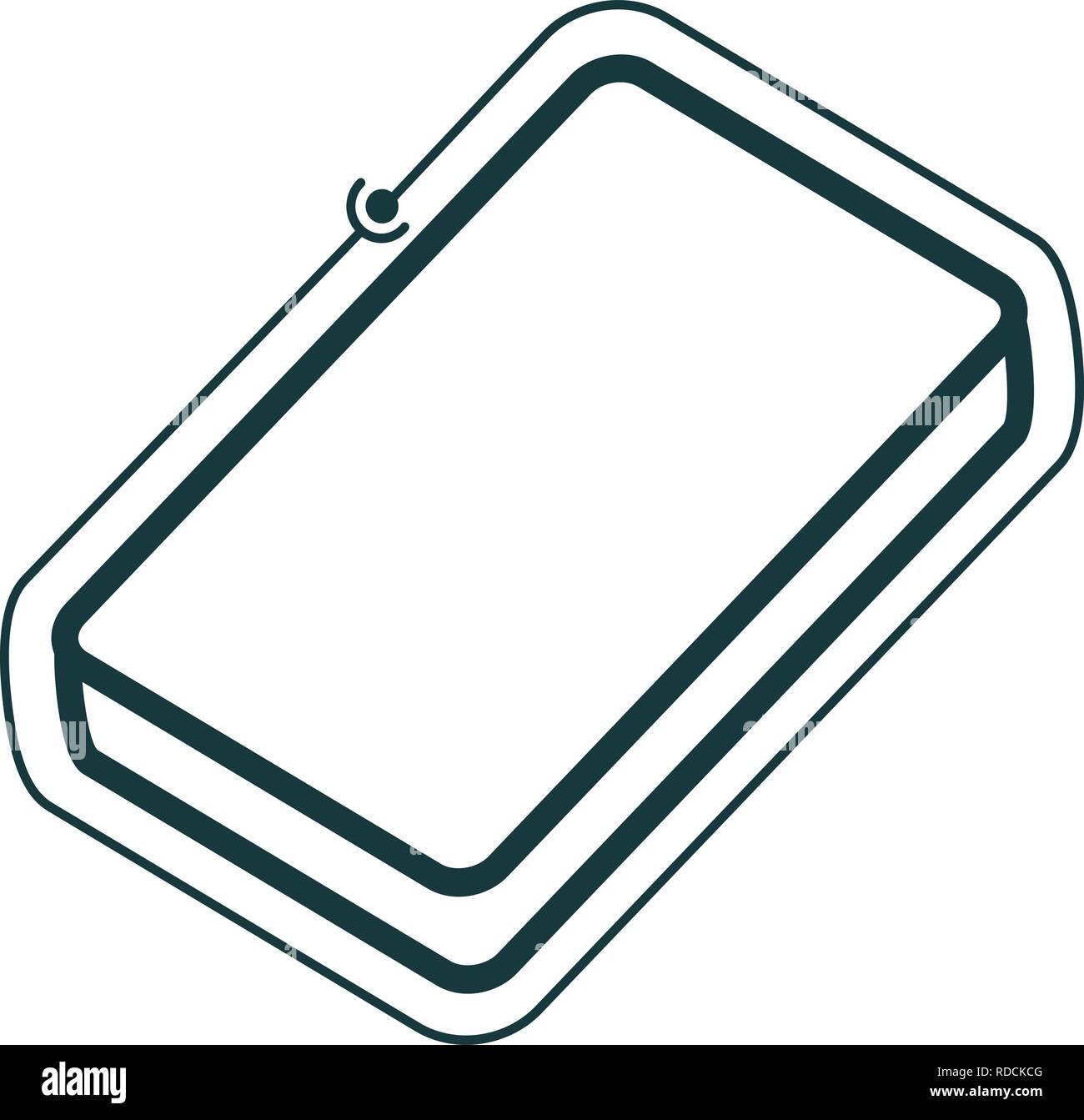 Case shell for protection linear simple isometric icon, vector ...