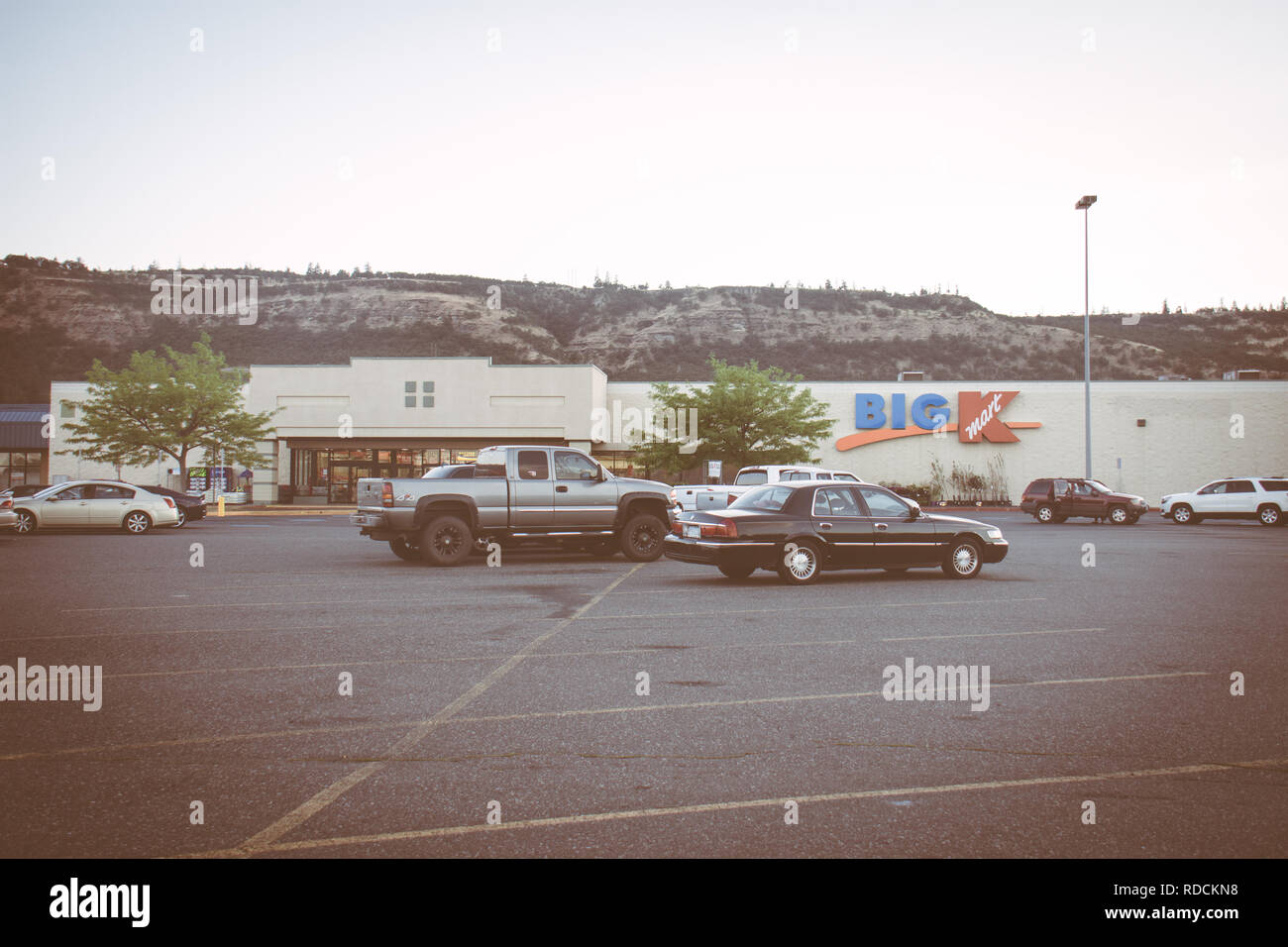 JULY 14 2017 THE DALLES, OREGON Sign for a Big K Kmart retail store