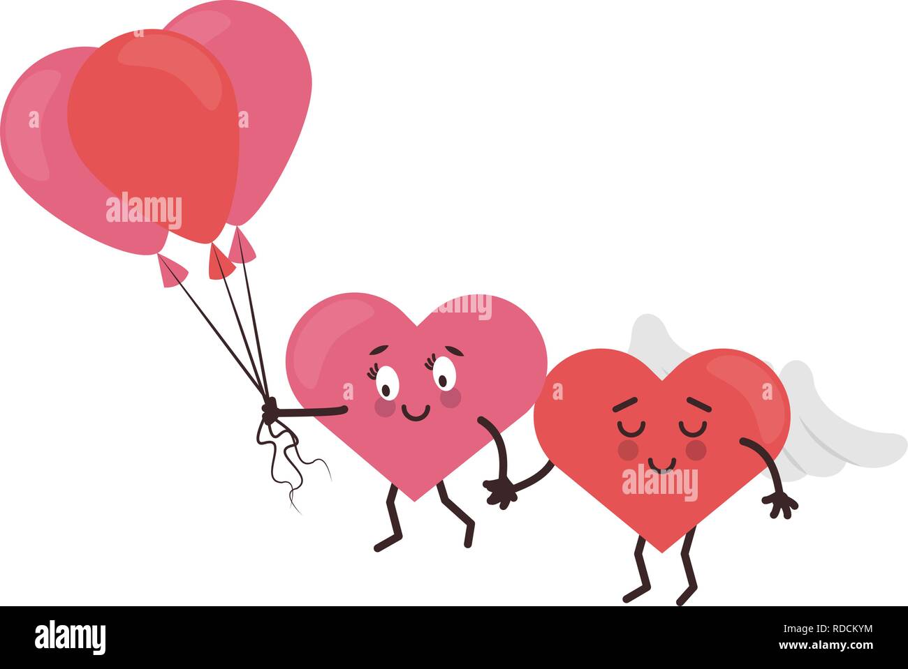 cute hearts in love cartoons Stock Vector Image & Art - Alamy