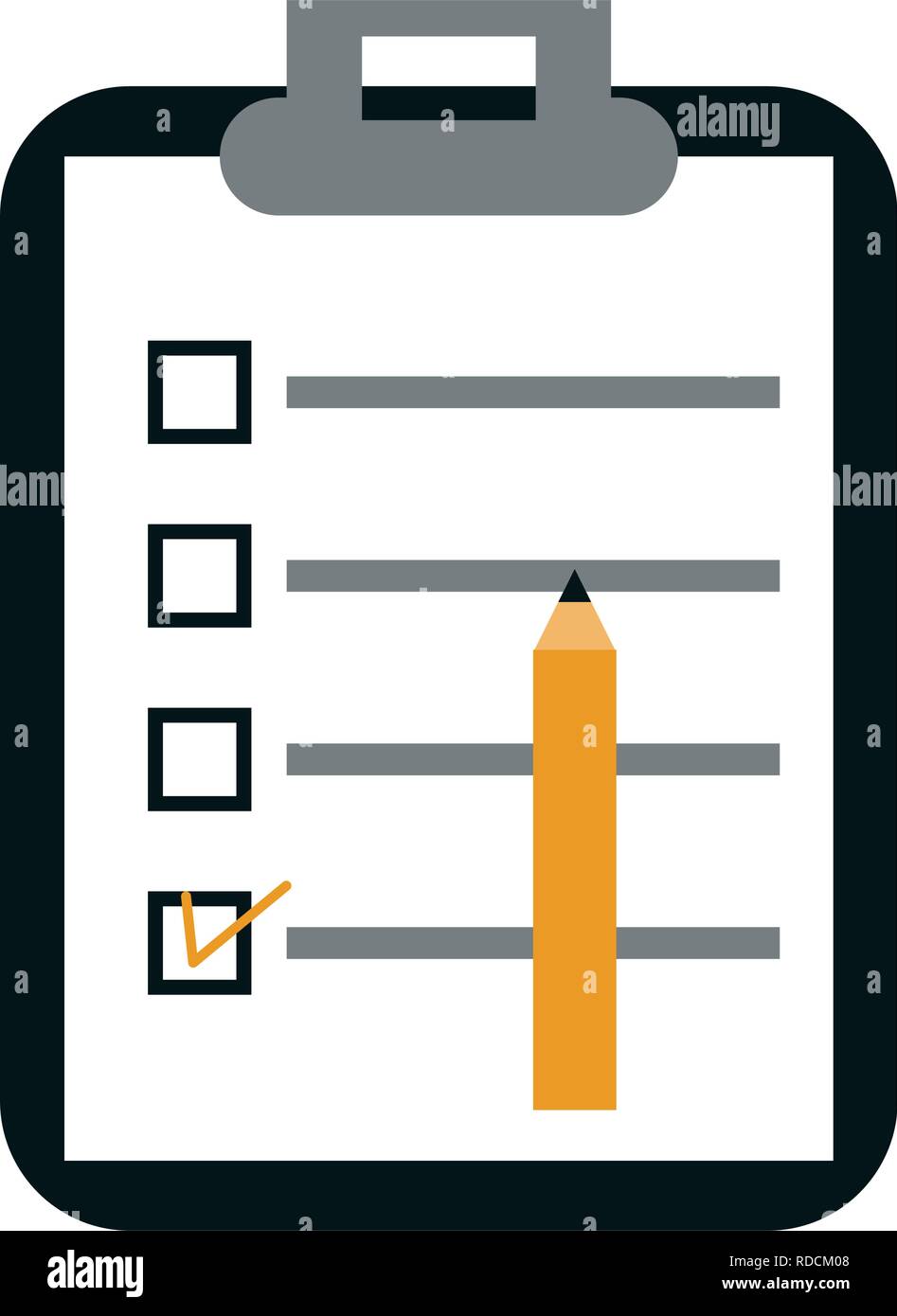 clipboard and notebook with pencil Stock Vector Image & Art Alamy