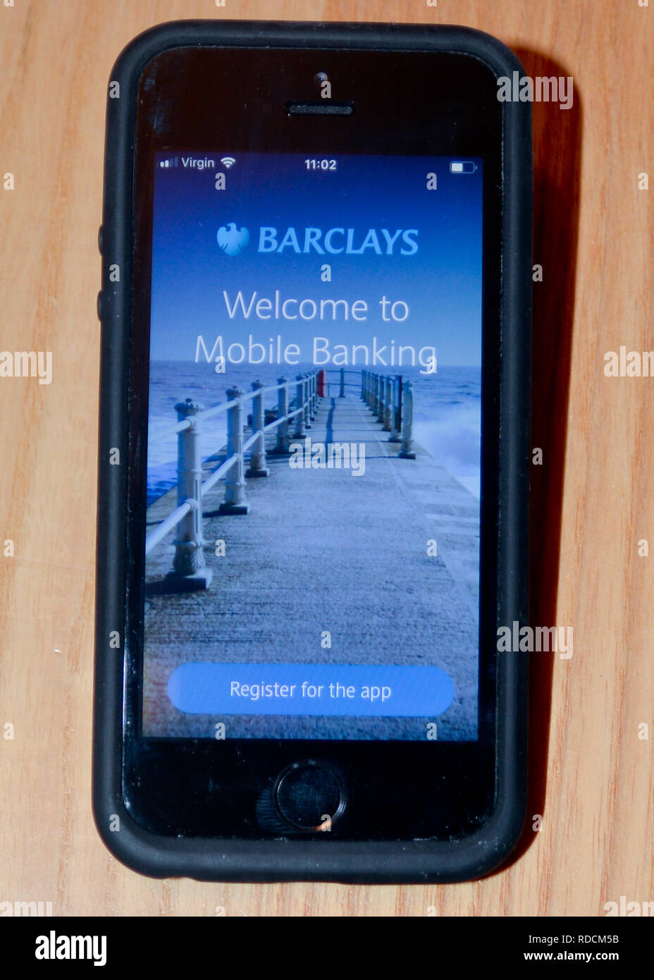 Barclays bank application on smart phone Stock Photo