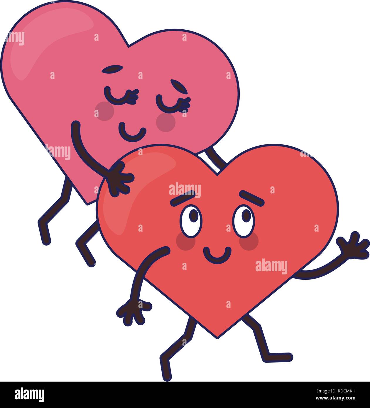 cute hearts in love cartoons Stock Vector Image & Art - Alamy