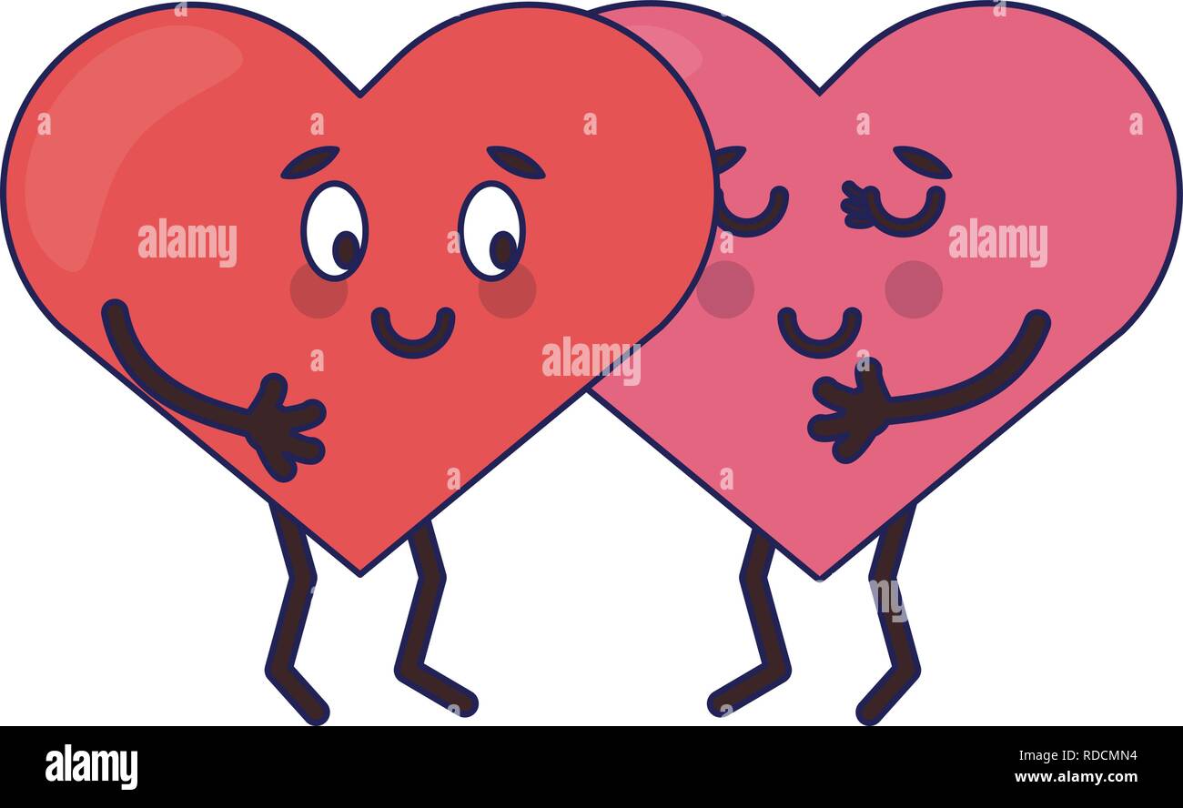 cute hearts in love cartoons Stock Vector Image & Art - Alamy