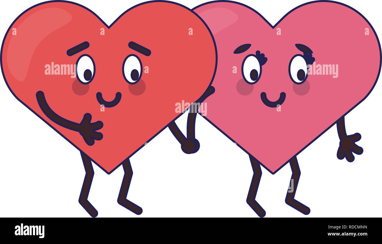 cute hearts in love cartoons Stock Vector Image & Art - Alamy