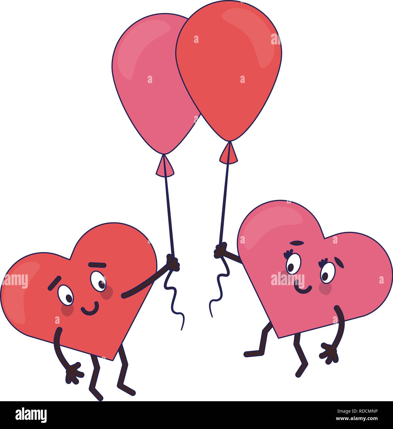 cute hearts in love cartoons Stock Vector Image & Art - Alamy