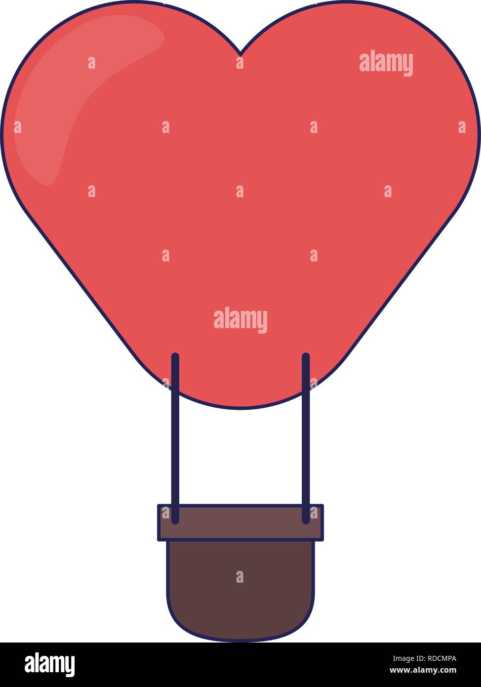 hot air balloon heart shaped Stock Vector Image & Art - Alamy