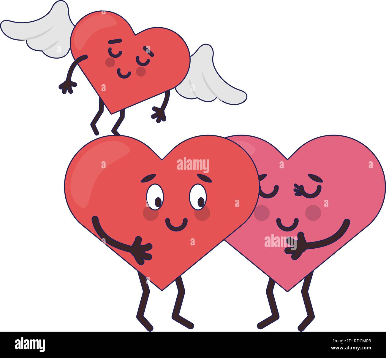cute hearts in love cartoons Stock Vector Image & Art - Alamy