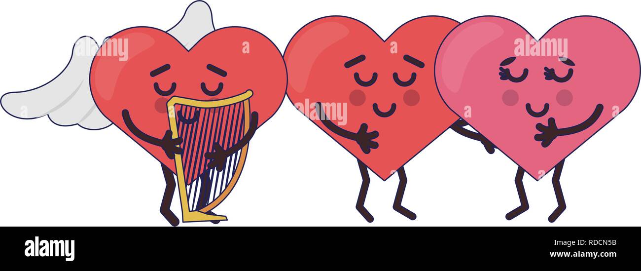 cute hearts in love cartoons Stock Vector Image & Art - Alamy