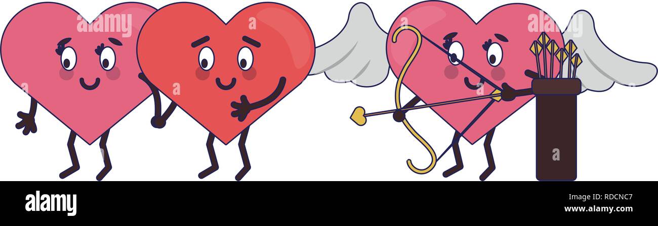 cute hearts in love cartoons Stock Vector Image & Art - Alamy