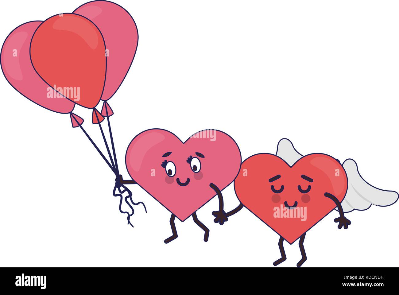 cute hearts in love cartoons Stock Vector Image & Art - Alamy