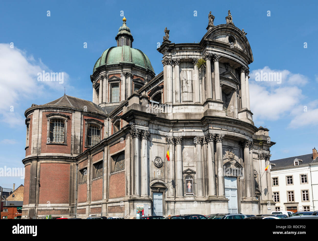 St Aubin's Cathedral, Namur, Wallonia, Belgium Stock Photo