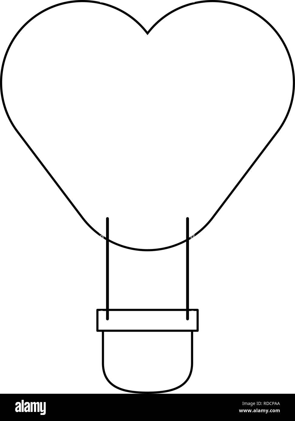 hot air balloon heart shaped Stock Vector Image & Art - Alamy