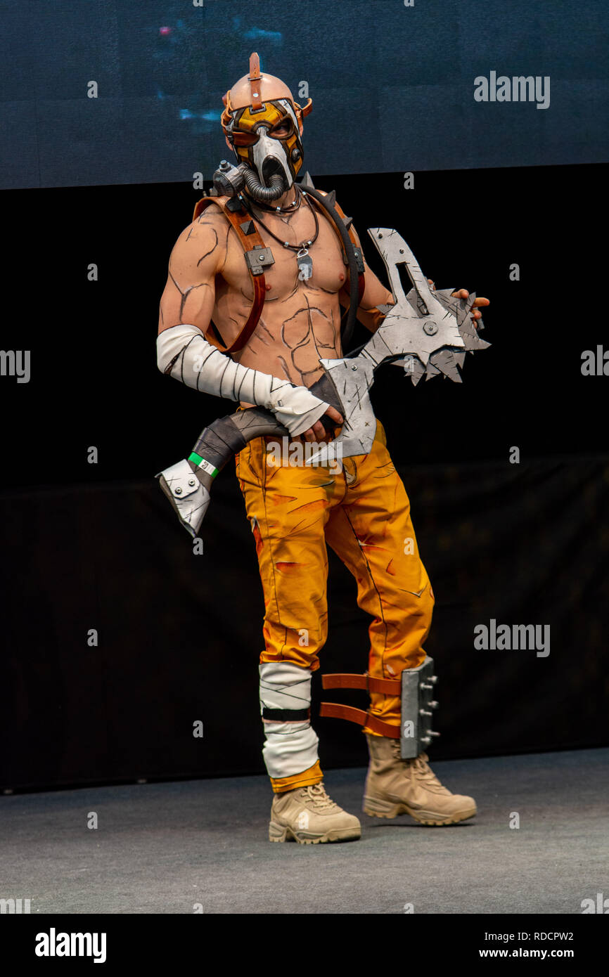 STUTTGART, GERMANY - JUN 30th 2018: Cosplay Contest - Krieg from Borderlands  2 by "Evolve by Nick" - at Comic Con Germany Stuttgart, a two day fan  convention Stock Photo - Alamy