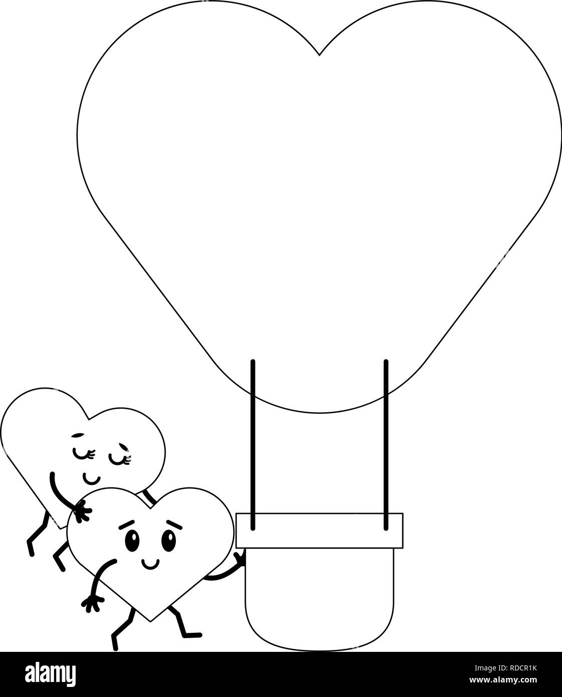 cute hearts in love cartoons Stock Vector Image & Art - Alamy