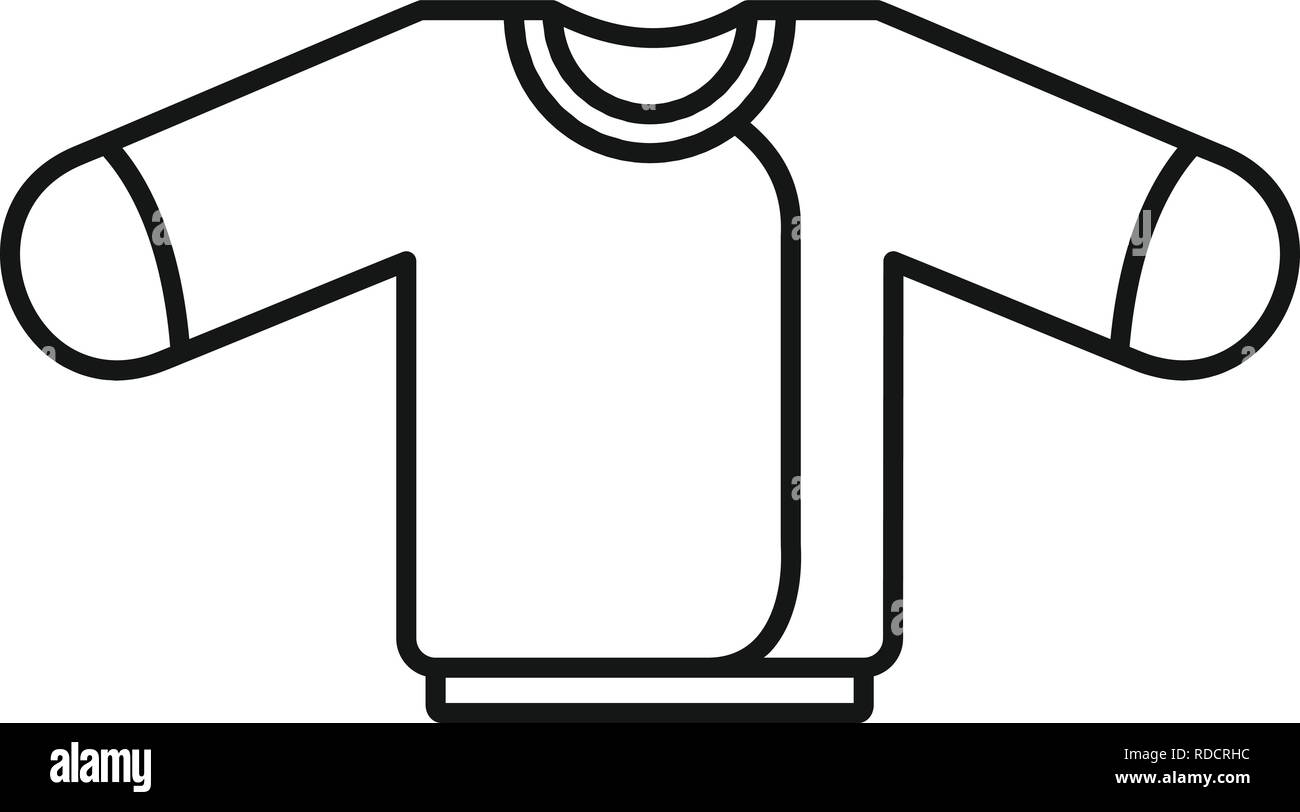 Baby sweater icon. Outline baby sweater vector icon for web design isolated on white background