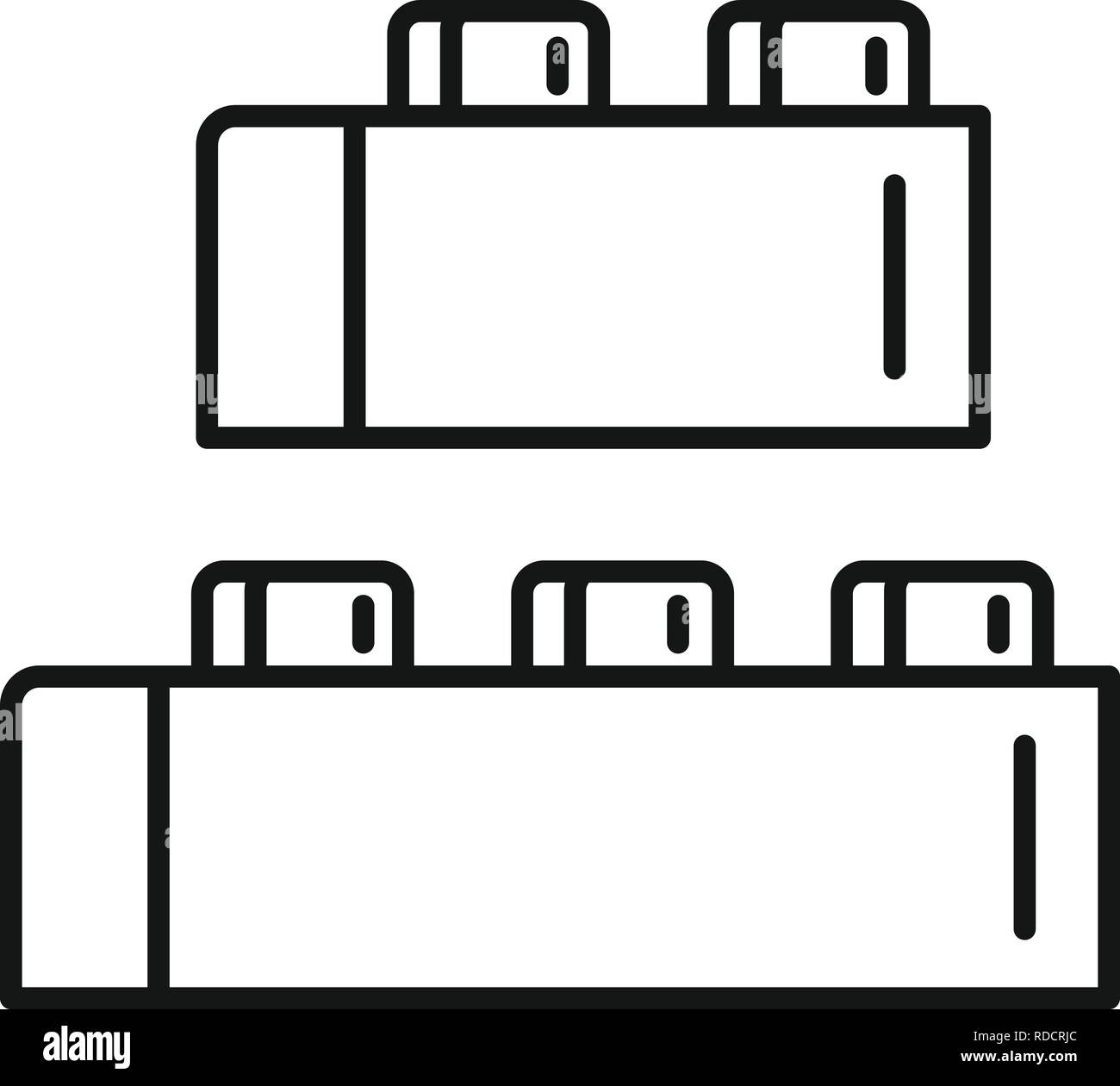 Kid constructor piece icon. Outline kid constructor piece vector icon ...