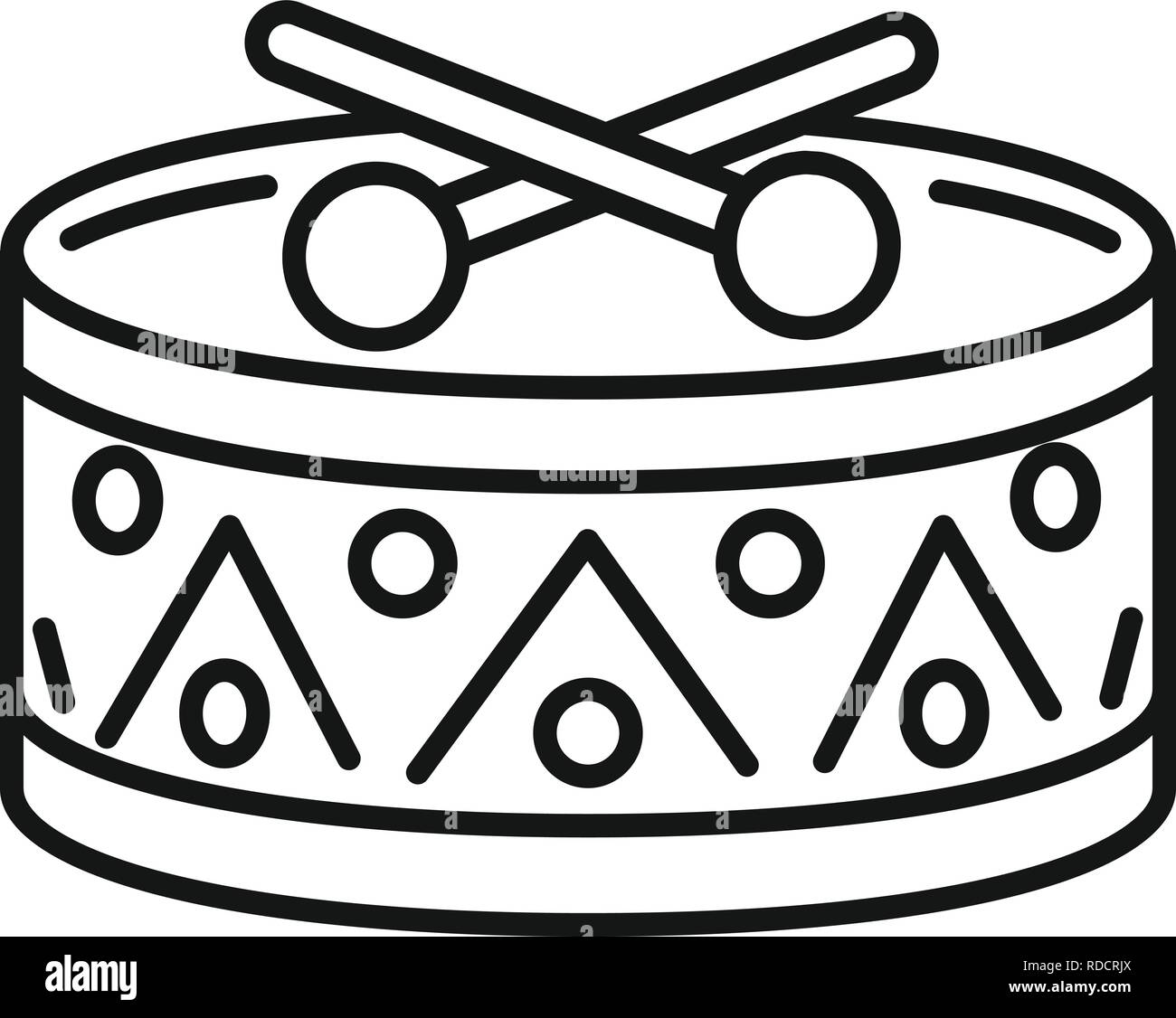 Drums toy icon. Outline drums toy vector icon for web design isolated ...