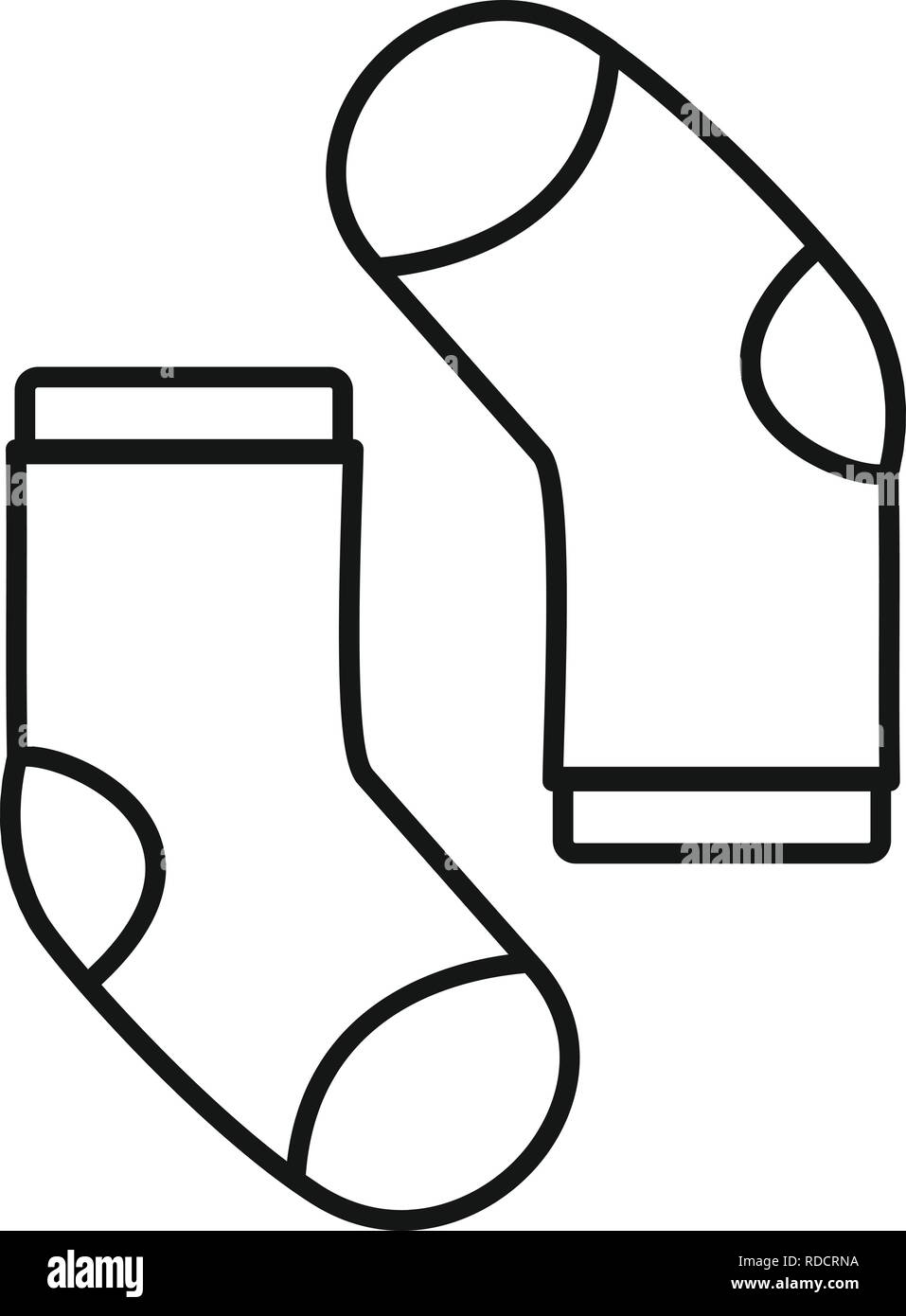 Baby sock icon. Outline baby sock vector icon for web design
