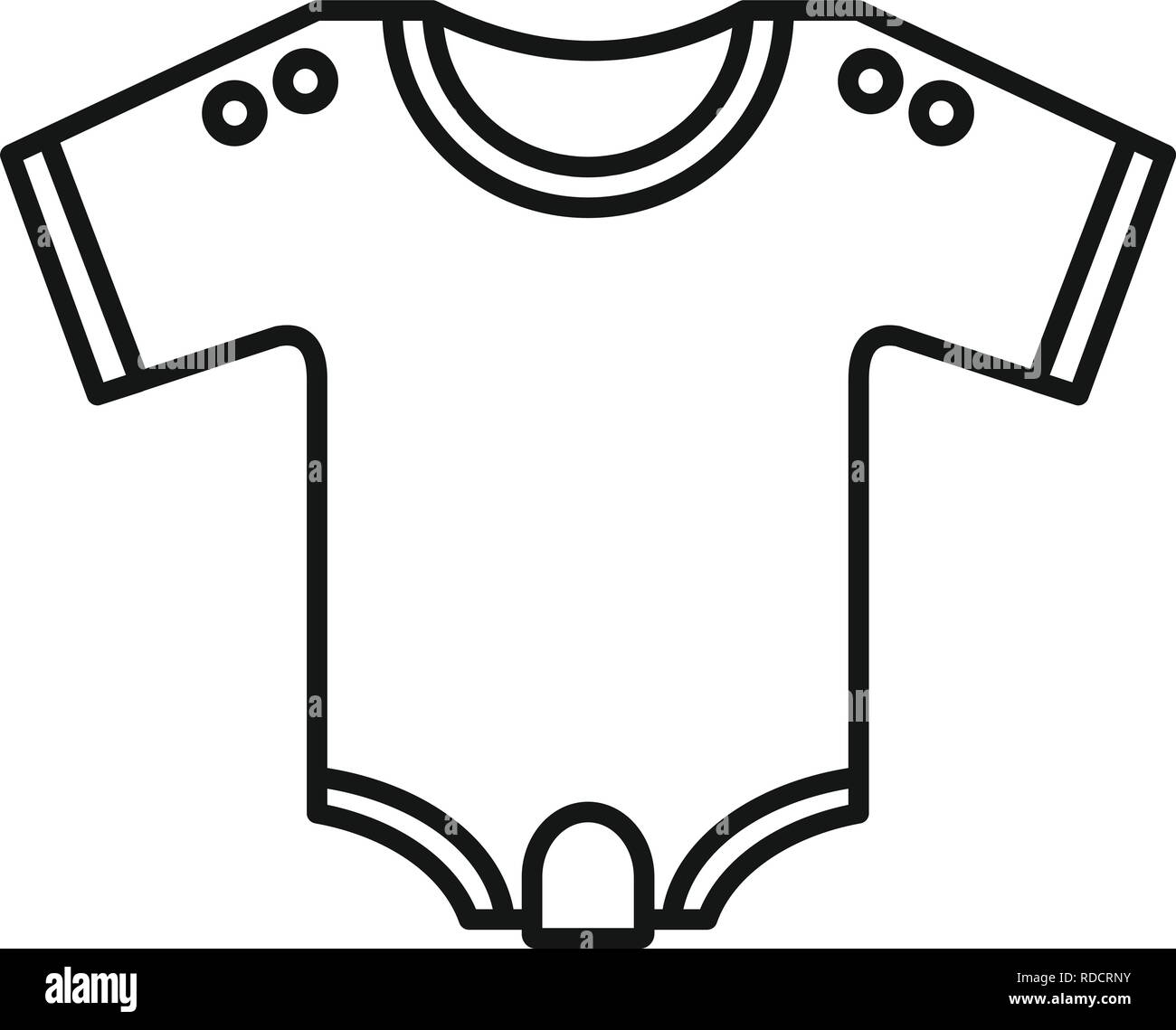 Kid clothes icon. Outline kid clothes vector icon for web design isolated on white background Stock Vector