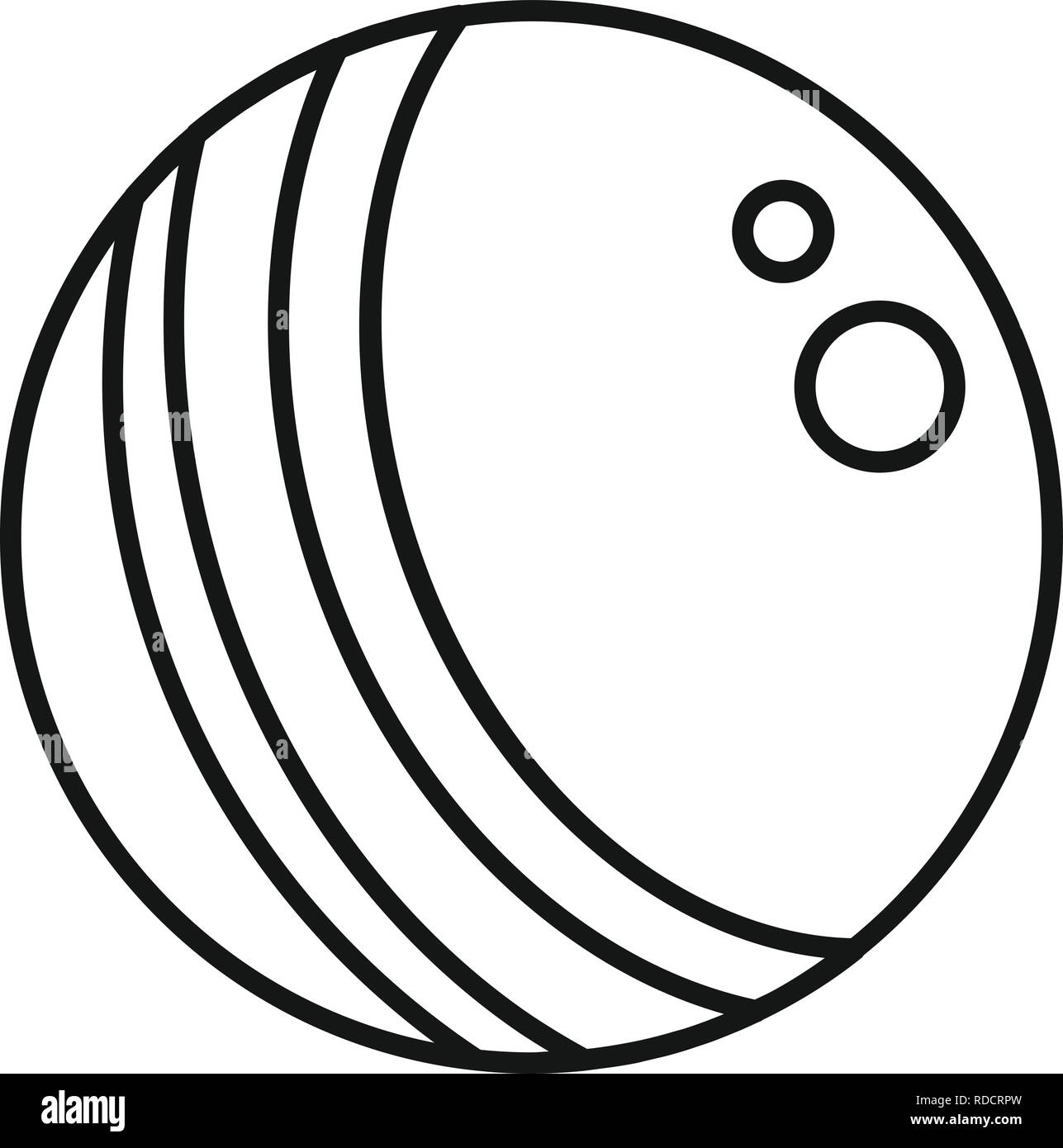 Baby rubber ball icon. Outline baby rubber ball vector icon for web