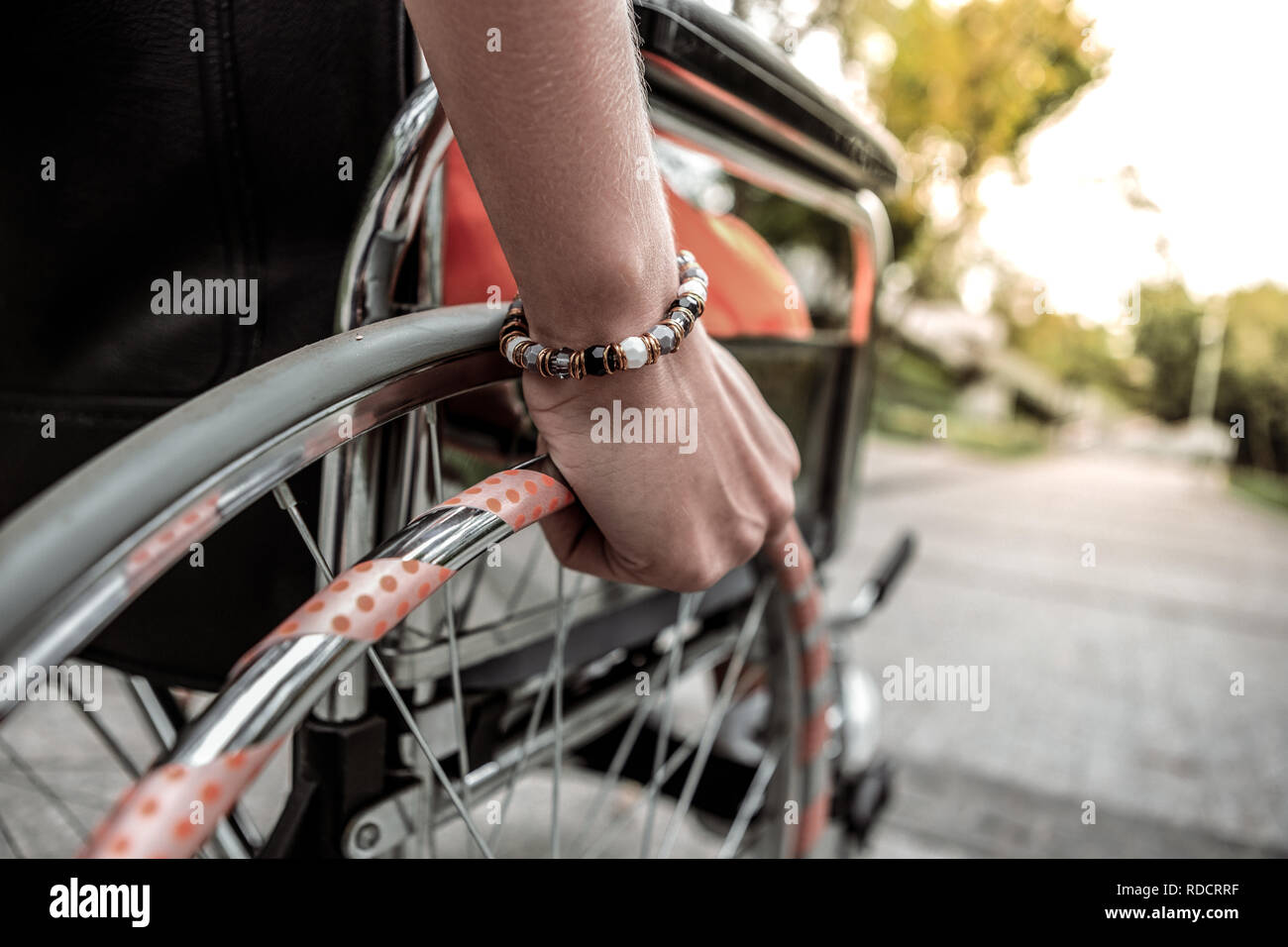 Close up of female hand that keeping hand on wheel Stock Photo Alamy