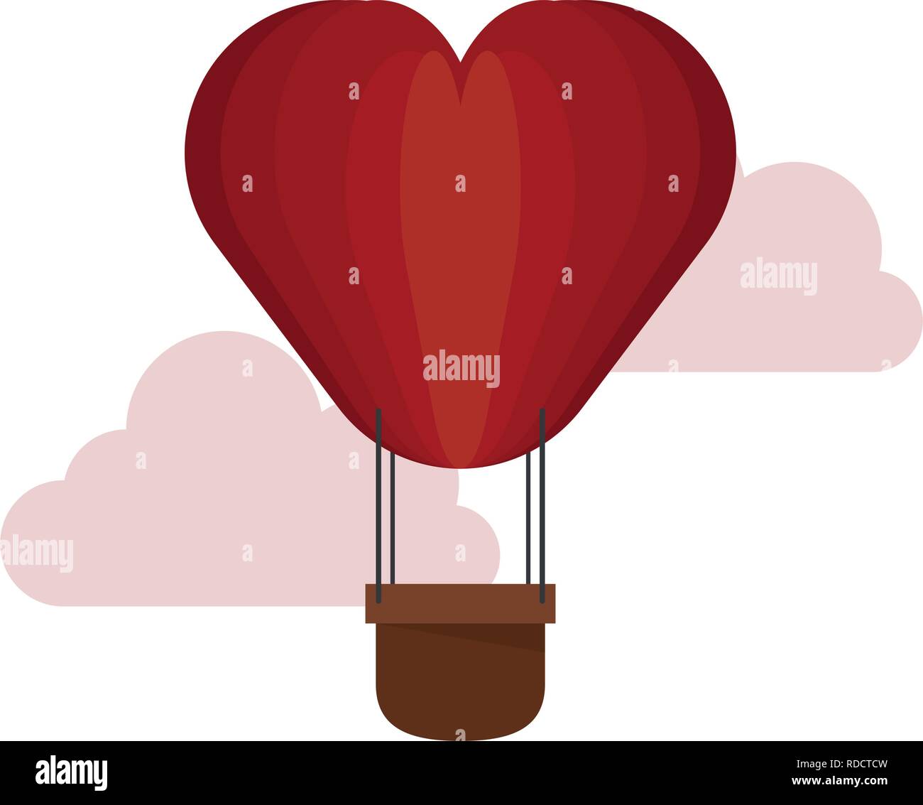 Hot air balloon heart shaped Stock Vector Image & Art - Alamy