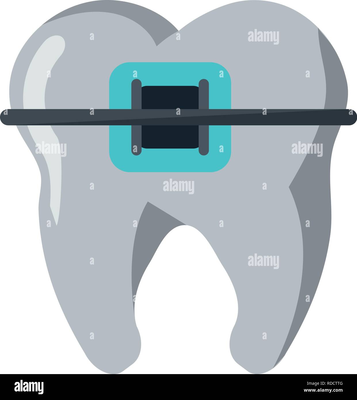 Tooth with brace Stock Vector Image & Art - Alamy