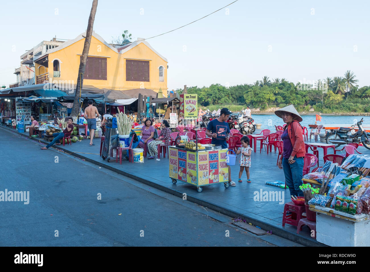 Fresh produce for sale on the street in the Vietnamese city of Hoi An in Quang Nam Province