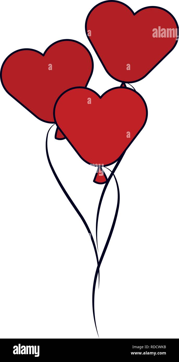 Heart balloons isolated Stock Vector Image & Art - Alamy