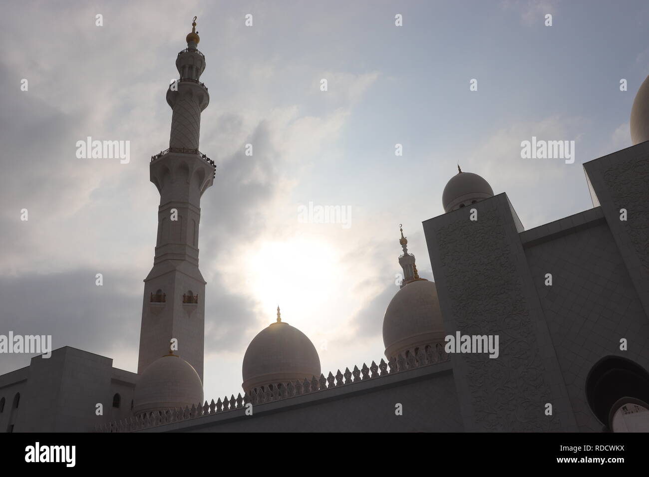 Sheikh Zayed Grand Mosque Center in Abu Dhabi, UAE Stock Photo