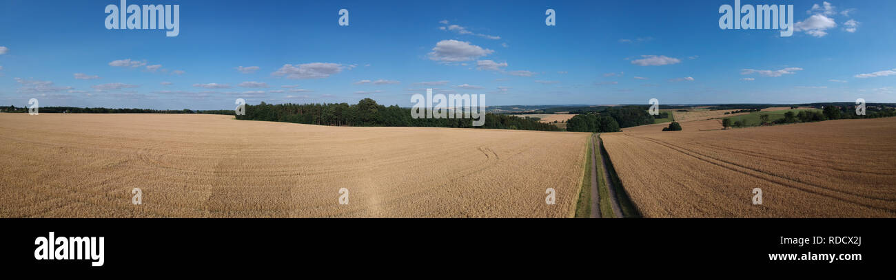 panorama rural summer landscape with a road Stock Photo - Alamy