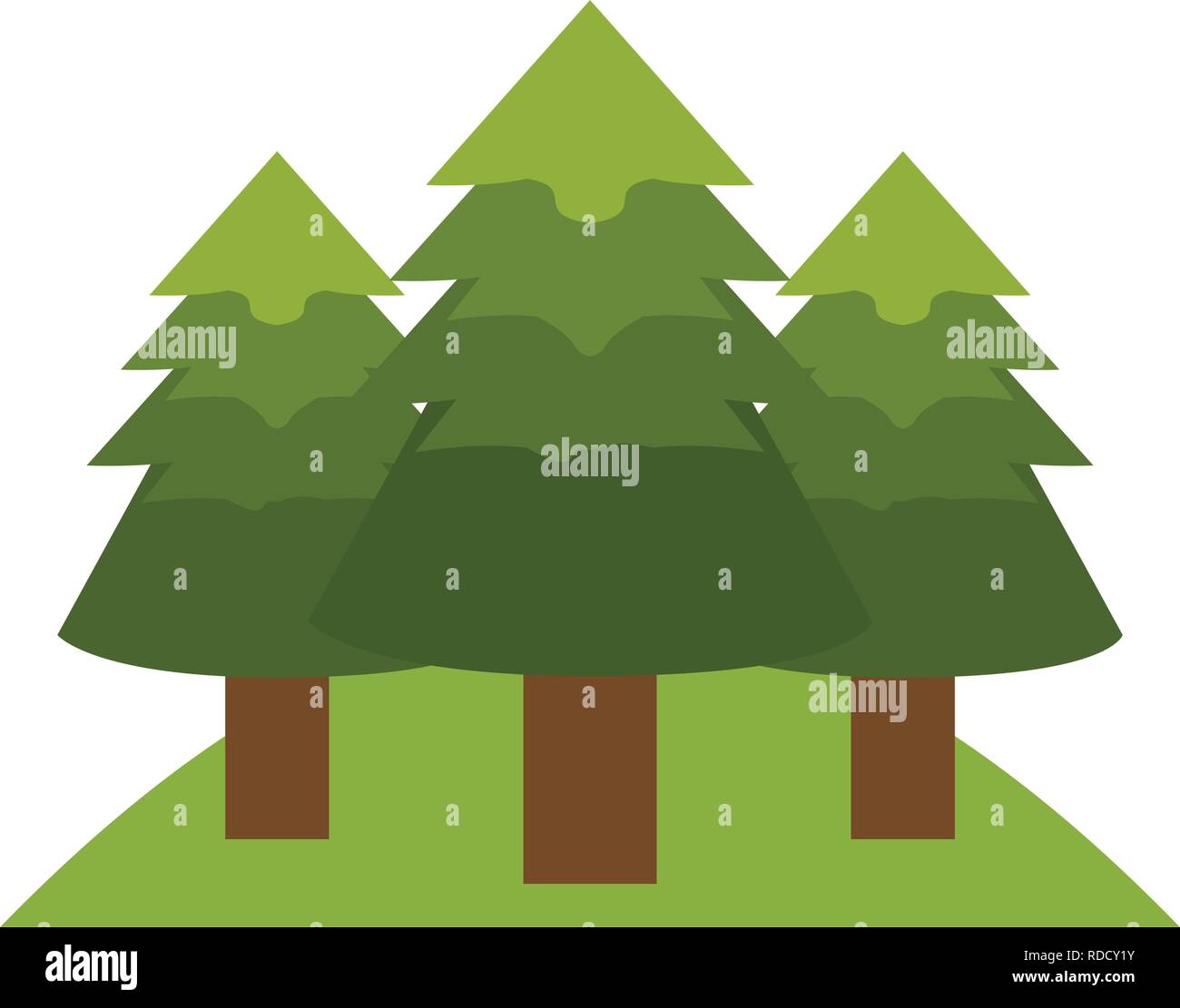 Tree pines in forest Stock Vector Image & Art - Alamy