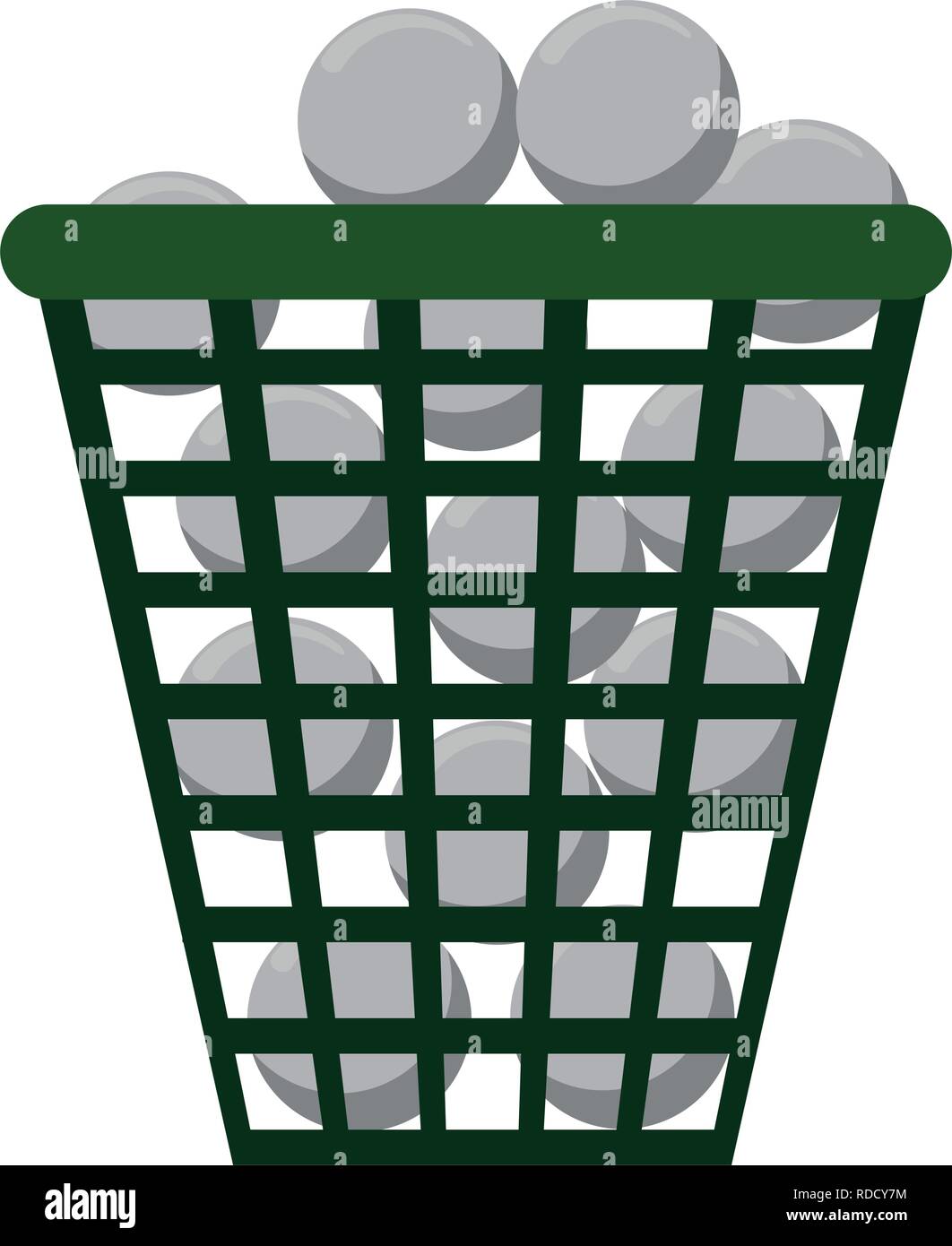 Golf balls in basket Stock Vector Image & Art Alamy