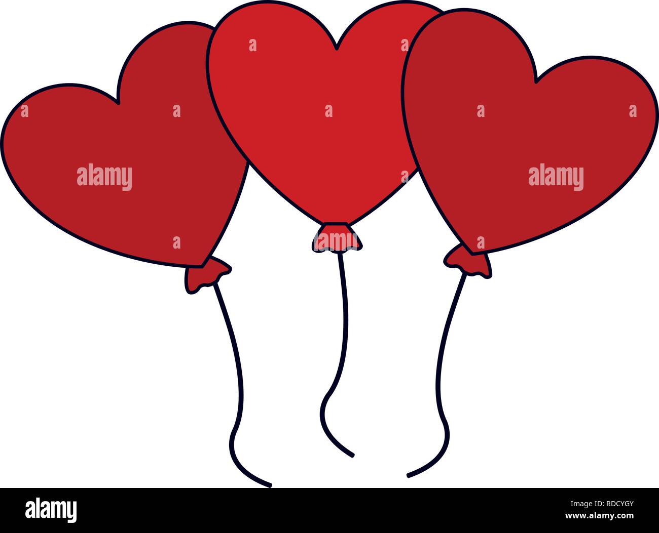Heart balloons shaped Stock Vector Image & Art - Alamy