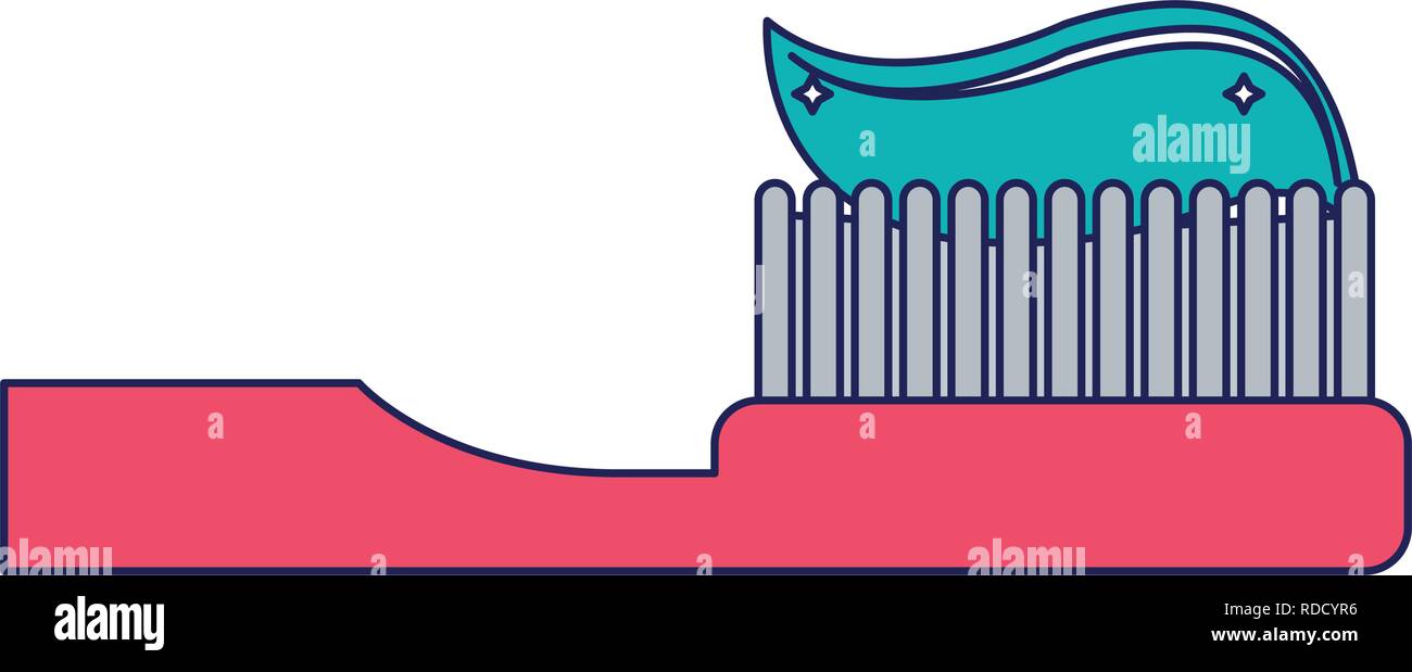 Toothbrush with toothpaste Stock Vector Image & Art - Alamy