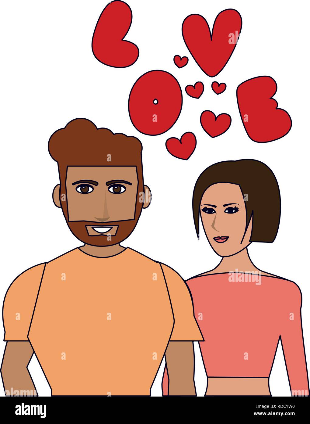 Couple in love Stock Vector Image & Art - Alamy