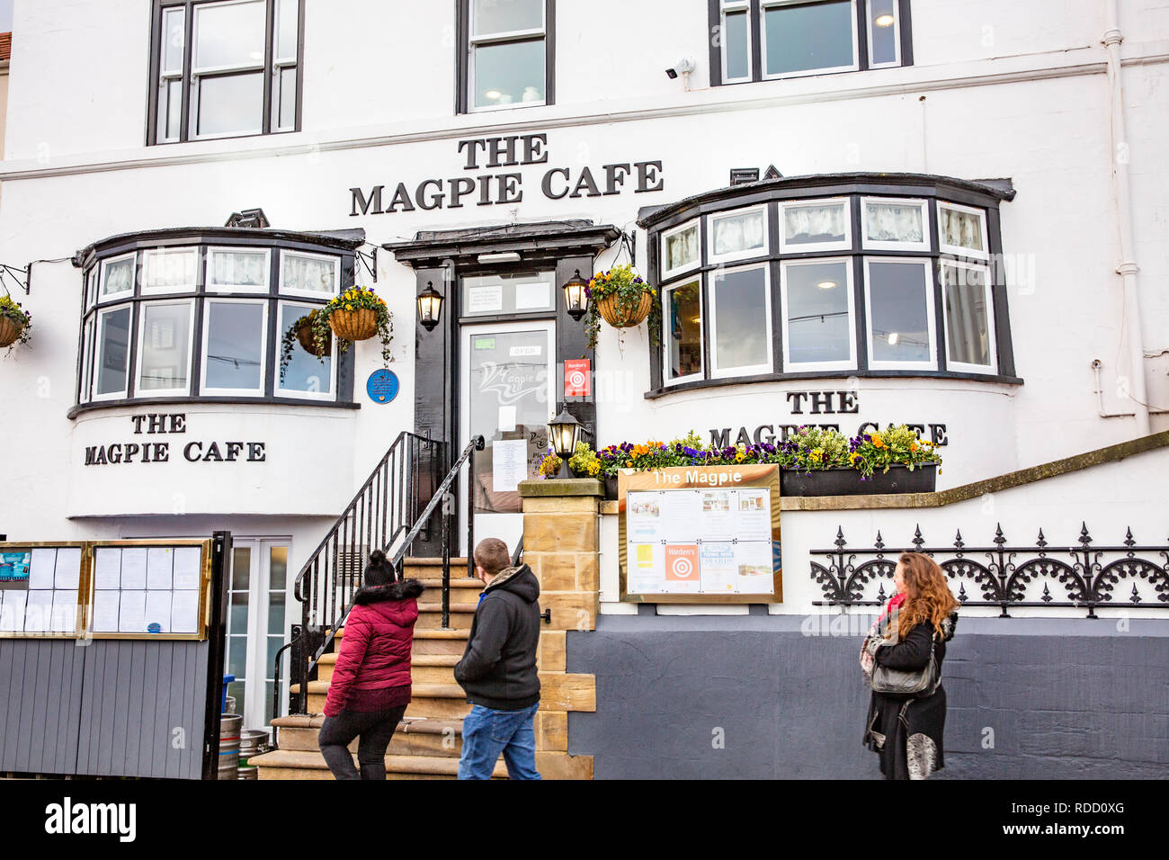 The Magpie cafe and restaurant in Whitby selling famous fish and chips,Whitby,Yorkshire,England,Great Britain Stock Photo